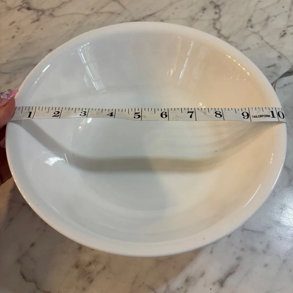 Vintage Pyrex Butterfly Gold Milk Glass Mixing Bowl 10 Inch Round Floral White